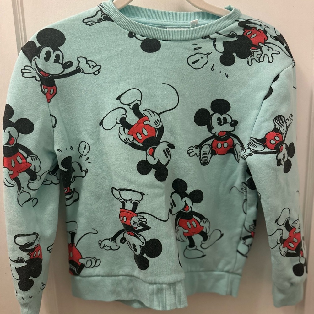Disney Mickey Mouse Crewneck Sweater - Light Blue with classic Mickey